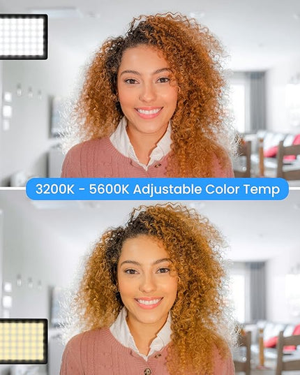 Lume Cube Video Conference Lighting Kit | Live Streaming, Video Conferencing, Remote Working | Lighting Accessory for Laptop, Adjustable Brightness and Color Temperature, Computer Mount Included