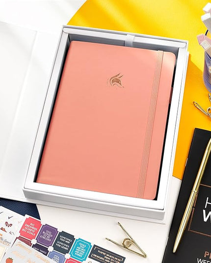Clever Fox Planner Premium Edition – Undated Luxurious Weekly & Monthly Planner to Increase Productivity and Hit Your Goals – Organizer – Start Anytime, A5, Lasts 1 Year, Light Pink (Weekly)