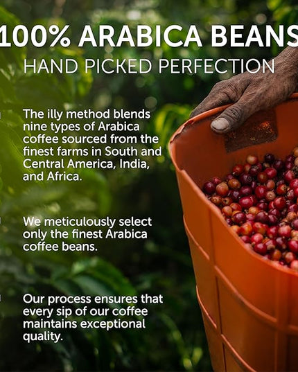 illy Ground Drip Coffee, Classico Medium Roast, 100% Arabica, Premium Italian Coffee, Pre-Ground for Drip Brewers, 8.8 oz, 6 Pack