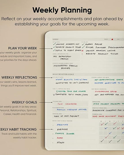 Undated, 2026 Planner, 8.5" x 11" - The #1 Productivity Planner to Achieve Your 2026 Goals - Planner 2026-2027 by PRODUCTIVITY STORE (A4, GREY)