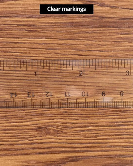 QWORK 6 Inch Rulers Bulk Clear Plastic Flexible Rulers with Inches and Centimeters, 100 Pcs Anti-Break Small Straight Ruler, School Office Supplies