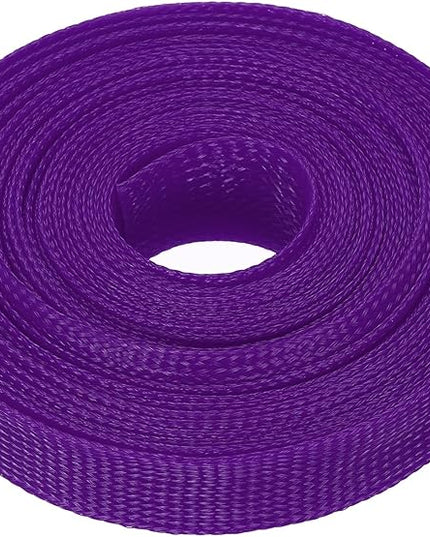 uxcell Expandable Sleeving, 1-inch 25ft Cable Sleeve, Purple