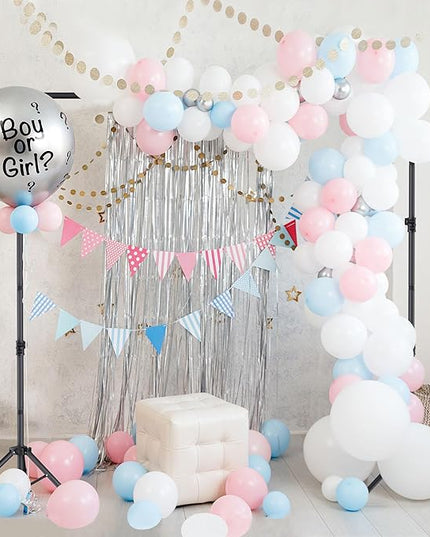 Backdrop Stand 10x7.5ft, Height Adjustable and Width Adjustable Backdrop Stand, Back Drop Stand for Balloon Arch, Photo, Parties