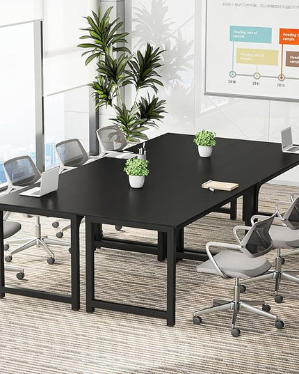 Tribesigns Modern Computer Desk, 63 x 31.5 inch Large Office Desk Computer Table Study Writing Desk Workstation for Home Office, Black