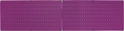 Wall Control Pegboard Rack Horizontal Metal Pegboard Garage Tool Storage Pack - Two 32-Inch Wide x 16-Inch Tall Easy To Install Peg Boards (Purple)
