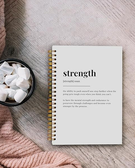 Strength Inspirational Notebook Journal, Inspirational Motivational Gifts for Women Men, Inspirational Spiral Notebook Journal 5.5x8.3