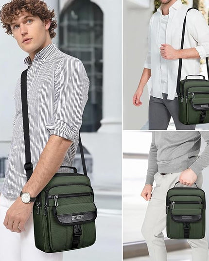 WITZMAN Crossbody Bags for Men Travel Shoulder Bag Lightweight Man Purse Small Casual Messenger Bag for Work Traveling