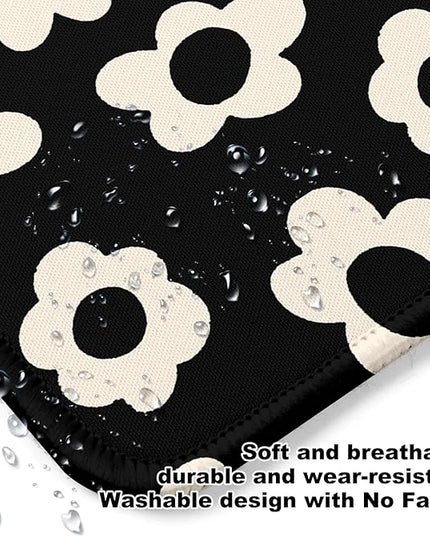 White Flowers Square Mouse Pad,Non-Slip Rubber Base Mouse Pad,Home Office Decoration Desktop Accessory,Laptop Mouse Pad for Office Laptops,9.4x7.8x0.12in