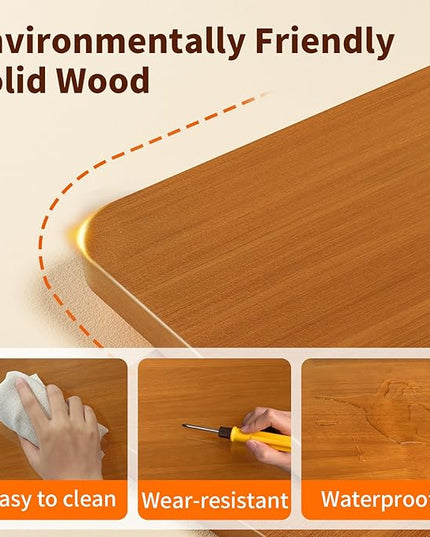Wooden Monitor Stand Riser for Desk,Adjustable Height Monitor Shelf Riser with Phone Holder,Desk Storage Organizer Accessories,Wood Computer Screen Stands for Office,Home,Laptop,Printer,TV