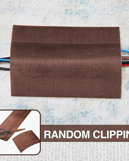 WILLBOND Carpet Cord Cover Cable Protector Floor Cover Cable Protector Management Only for Commercial Office Carpet(9.84 ft,Brown)