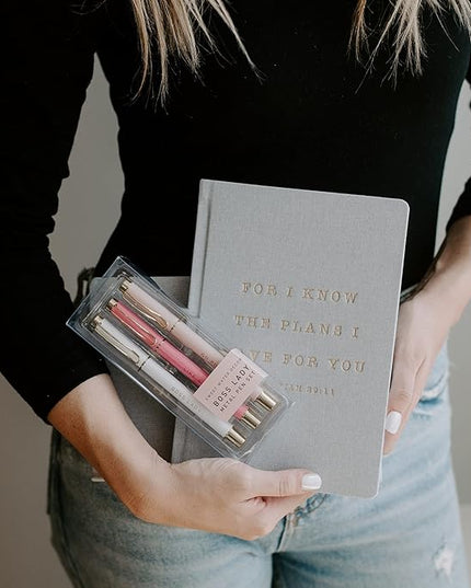 Sweet Water Decor Cute Motivational Lined Composition Notebook for Women, 100 Ruled Pages for Writing, Diary with Fabric Inspirational Cover (For I Know The Plans I Have For You)