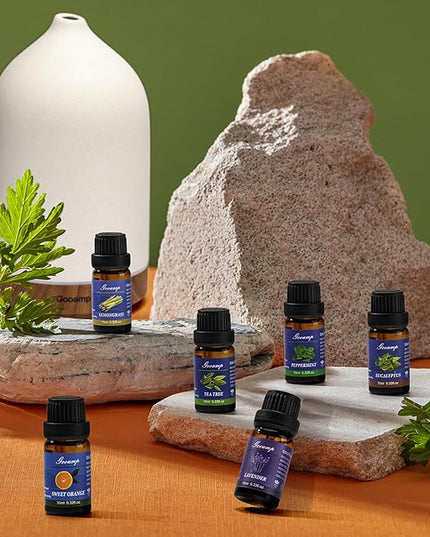 Essential Oils Set-Top 6 Organic Blends for Diffusers, Candle Making, Aromatherapy, Humidifiers, Gifts - Vanilla,Neroli,Chamomile, Sandalwood, Ylang,Cedarwood(6X0.33 fl oz)