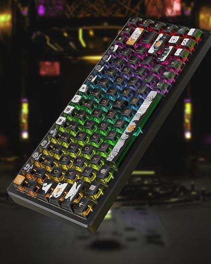 GTSP Punk Pudding Keycaps PBT, 116-Keys Transparent Keycaps 60 Percent ASA Profile Doubleshot Custom Replacement Caps US Layout for Full Size 75% 65% 60% Mechanical Keyboard (Fairy Tale)