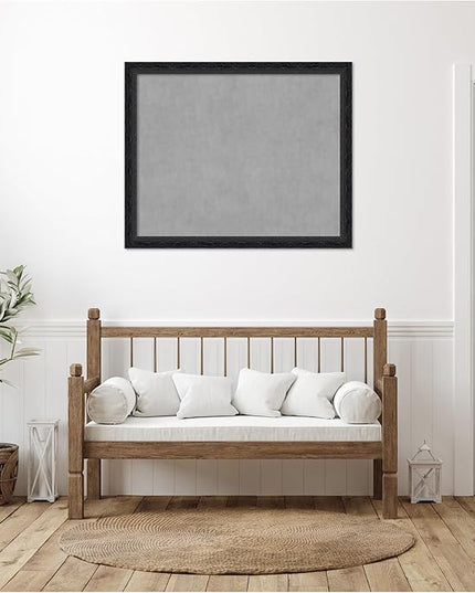 Amanti Art Black Framed Magnetic Board 36x44 X-Large Vision Board for use with Magnets, 100% Metal Sheet to Display Items as Office Decor or for Home Organization in mudroom, Kitchen or Kids Room