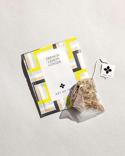 Art of Tea | French Lemon Ginger | 50 Eco Friendly Pyramid Tea Bag Sachets