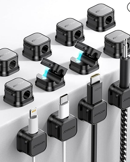 12 Pack Magnetic Cable Management Clips, Phone Electric Charging Cord Holder, Desktop Cord Organizer, Adhesive Cable Organizer Keeper for Home Kitchen Office Desk Outdoor Wall Car Bedroom Nightstand