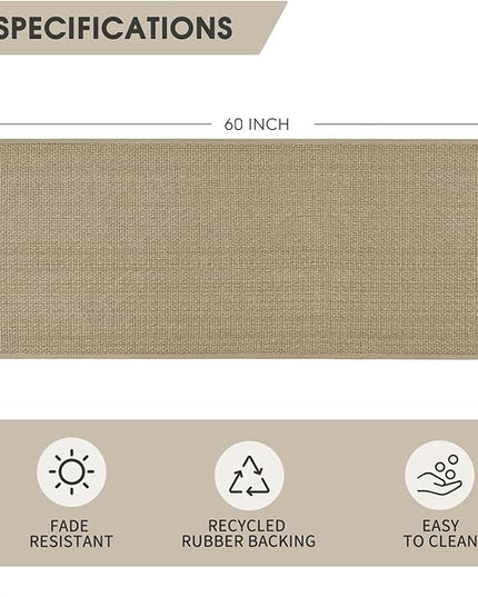 Artoid Mode Washable Non Slip Rubber Backing Kitchen Rugs Doormat, Absorbent Kitchen Floor Mats Front of Sink Kitchen Mats for Floor Home Decor 24x60 Inch