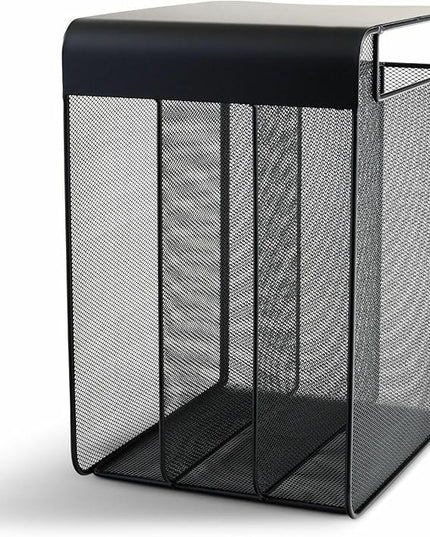 Safco Onyx Hanging Desktop Organizer with 3 Vertical Trays, Under-Desk Storage
