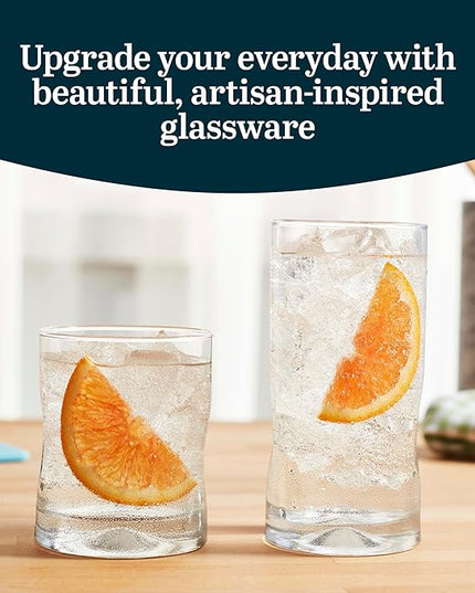 Libbey Impressions 16-Piece Tumbler and Rocks Glass Set