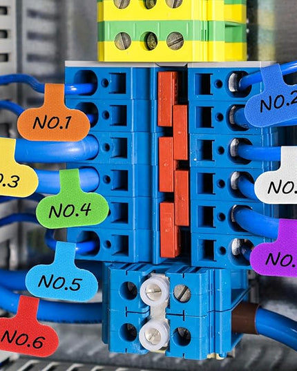 40 Pcs Cable Labels Tags Multi Color Durable Cable Labels With Writable Surface, Waterproof Wire Labels For Electronics Organization Multi-Color Write On Cord Label, 2.44" X 1.49" Cord Tags (8 Colors)