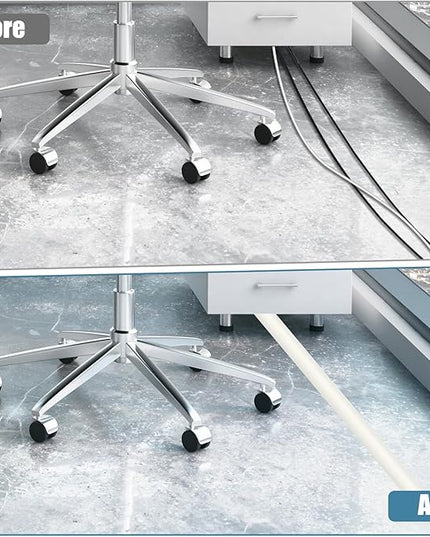 Floor Cord Covers for Wires 10FT Cable Hider Wire Cover Self Adhesive Cord Hider Floor for Offices, Homes, Workshops, Warehouses Cable Cavity 0.39" W x 0.27" H