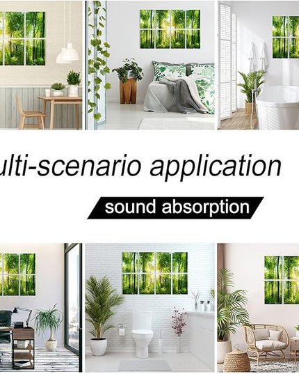 YPY Sound Proofing Panels for Walls: 8 Pack 48"x32" Decorative Art Acoustic Panel Sound Dampening Panels Absorbing Treatment