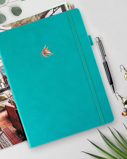 Clever Fox Planner Pro Premium – Luxurious Weekly & Monthly Planner with Budget Organizer for Productivity & Goals, Undated, A4 (Viridian)