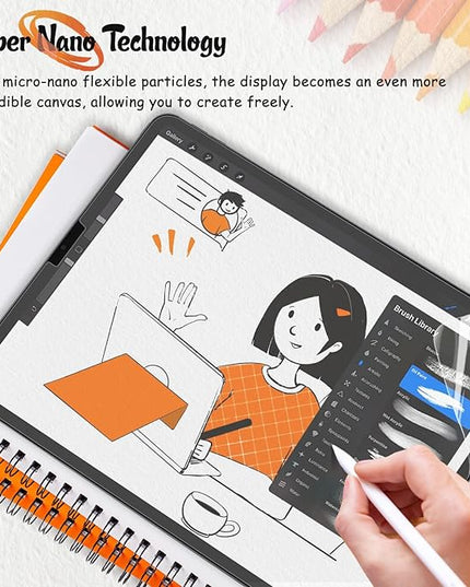 KCT 2 Pack Paperfeel Screen Protector Compatible with iPad Pro 11 Inch (2022&2021&2020&2018) / iPad Air 5th&4th (10.9 inch, 2022&2020) Matte for Drawing, Anti Glare and Easy Installation