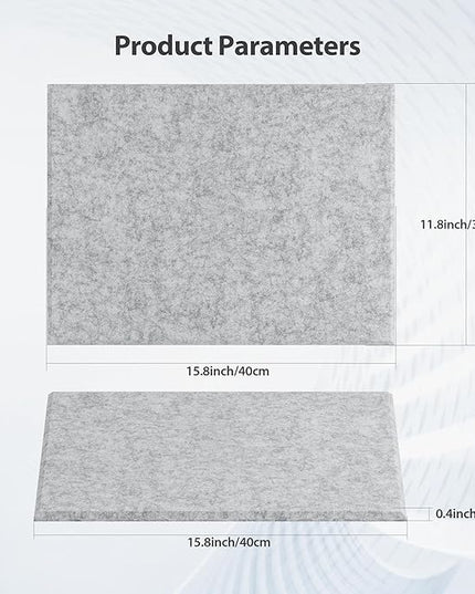 12 Pack Acoustic Panels Self Adhesive Sound Proof Foam, High Density Sound Acoustic Panel, 16X12X0.4 Inch 4:3 Rectangle Panels in Home, Office, Reccording Room, Studio,more(Silver Gray)