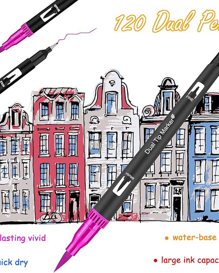Dual Markers Brush Pens (set of 120)