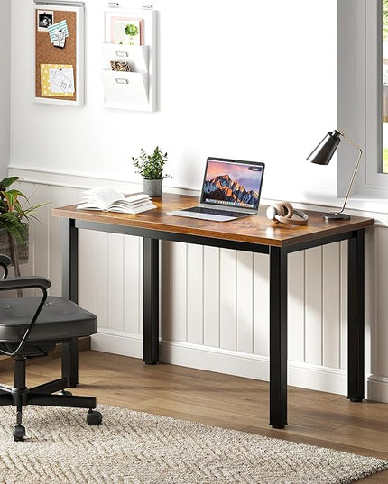 Need Small Computer Desk 31.5 inches Sturdy Writing Desk for Small Spaces, Teens Study Table Laptop Desk, Rustic Brown AC3-8040-FB