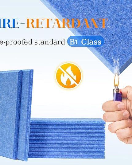 DOLLAR BOSS Large Cork Board for Wall 48" x 36" x 0.5" Bulletin Board 12 Packs Corkboard Tiles Self Adhesive Felt Wall Tiles for Office Home School, Blue
