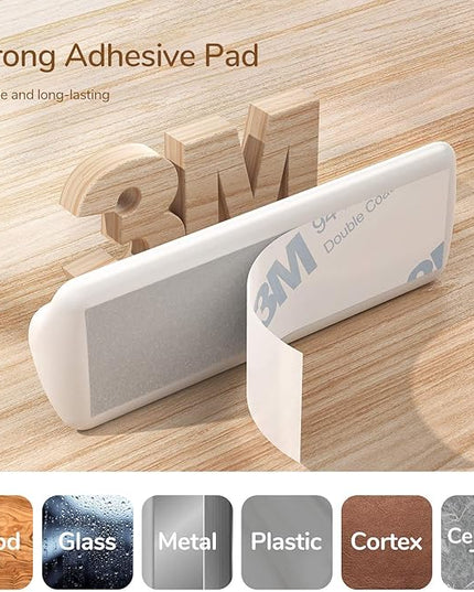 Syncwire Cable Clips, Cord Organizer Cable Management Self Adhesive USB Cable Holder System for Organizing Cable Cords, Ideal for Home, Office, Car, Nightstand, Desk Accessories, 5 Pack (White)