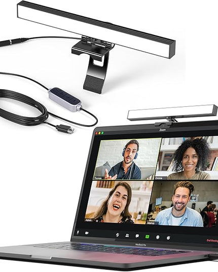 HumanCentric Video Conference Lighting - Webcam Light for Streaming, LED Monitor and Laptop Light for Video Conferencing, Zoom Lighting for Computer, Upgrade Light for Zoom Meetings, Single Kit