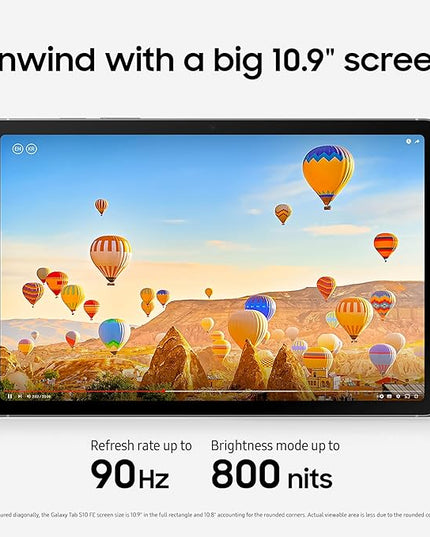 SAMSUNG Galaxy Tab S10 FE 128GB WiFi Android Tablet, Large Display, Long Battery Life, Exynos 1580 Processor, IP68 Water-Resistant, 90 Hz Refresh, S Pen for Note-Taking, US Version, Gray