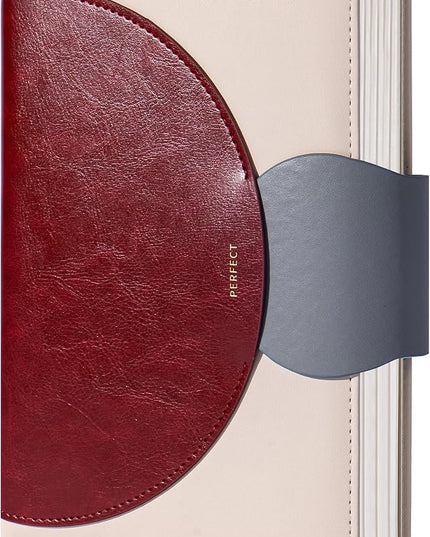 CAGIE Lined Journal for Women, 100GSM Leather Journals for Writing with Buckle Closure,A5 Hardcover Diary Journaling Notebooks for Business Work School Note Taking 5.9" x8.59 (Red)