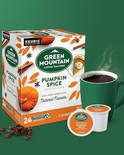 Green Mountain Coffee Roasters Pumpkin Spice Coffee, Keurig Single-Serve K-Cup Pods, Light Roast, 96 Count