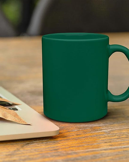 DISCOUNT PROMOS Ceramic Coffee Mugs 11 oz. Set of 10, Bulk Pack - Coffee cup set, Iced coffee cup, Gaming mug - Green
