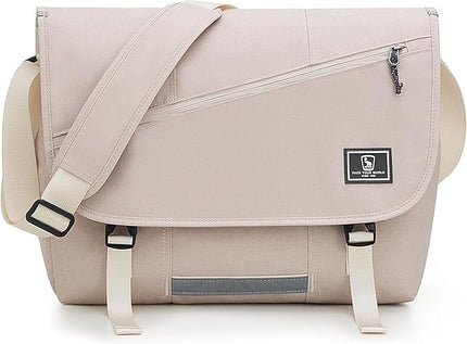 OIWAS Messenger Bag for Women, 17 Inch Laptop Crossbody Bags Men Casual Satchel Shoulder Bag College Travel Office Briefcase (White, 17 inch)
