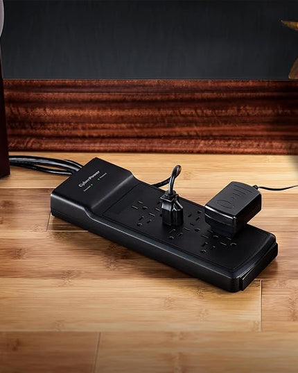 CyberPower CSB1206 Essential Surge Protector, 3600J, 125V, 15A, 12 Outlets, 6 Foot Power Cord, Black, ETL Listed