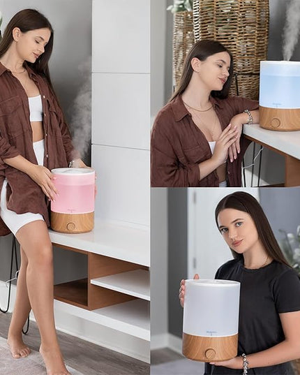 BlueHills Premium 4000 ML XL Essential Oil Diffusers - 70 Hour Run Aromatherapy Diffuser & Air Humidifier Mist for Large Room 7 LED Colors Oil Big Diffuser Essential Oils for Home w/Auto Shut Off E403