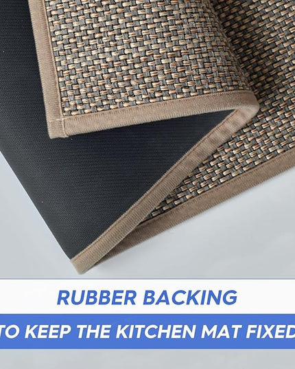 Artoid Mode Non Skid Washable Kitchen Rugs Mats Doormat, Rubber Backing Absorbent Rugs for Kitchen Door Mat Kitchen Mats Floor Mats Front of Sink 17x47 Inch