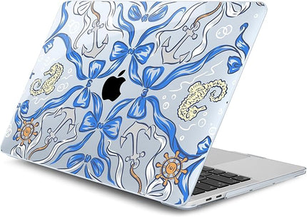 DONGKE Compatible with MacBook Pro 13 inch Case 2024 2023-2020 Release A2338 M2/M1 A2251 A2289 with Retina Display & Touch ID, Plastic Hard Shell & Keyboard Cover & Screen Film - Sea Life