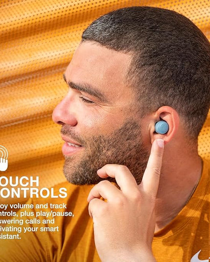 JLab Go Air Pop+ True Wireless Earbuds, in Ear Headphones, Bluetooth Earphones, 35H Playtime Ear Buds, Bluetooth Earbuds with Microphone, USB-C Charging Case, Dual Connect, EQ3 Sound, Slate