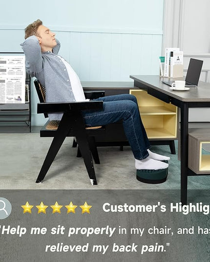 Foot Rest for Under Desk at Work, Home Office Foot Stool, Ottoman Foot Massager for Plantar Fasciitis Relief, Soft Silicone Footrests, Anti-Fatigue (Gray)