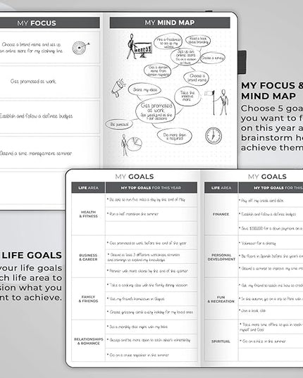 Clever Fox Planner – Undated Weekly & Monthly Planner for Productivity, Time Management & Goals – Organizer Journal – A5 (Black)