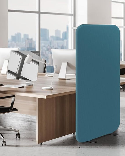 DECOLAB Freestanding Room Partition, Indoor Privacy Panel for Studio Apartment, Living Room, Bedrooms, Home Offices, Worksapces, Anti Scratch, 29"x65", Sapphire