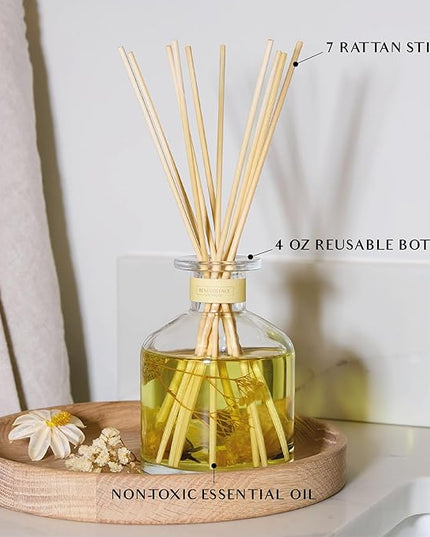 Benevolence LA Morning Ritual Gift Box | Candle, Room Spray & Reed Diffuser | Bergamot & Jasmine | Invigorating Home Fragrance | Ready for Gifting | Gift Set for Women