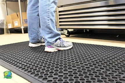 Envelor 4-Pack Anti Fatigue Rubber Mat Non-Slip Restaurant for Floors Bar Drainage Mat Doormat Door Mat Utility Garage Home Anti Slip Entry Mat 24 x 36 Inches