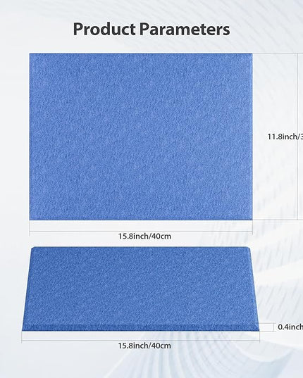 12 Pack Acoustic Panels Self Adhesive Sound Proof Foam, High Density Sound Acoustic Panel, 16X12X0.4 Inch 4:3 Rectangle Panels in Home, Office, Reccording Room, Studio,and more(Sky Blue)